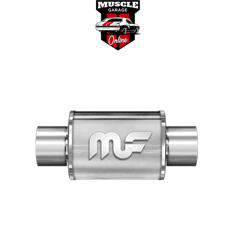 14160 - 3.5" Inlet/Outlet 6"Round x 6"Long Body - Stainless Steel Magnaflow Muffler
