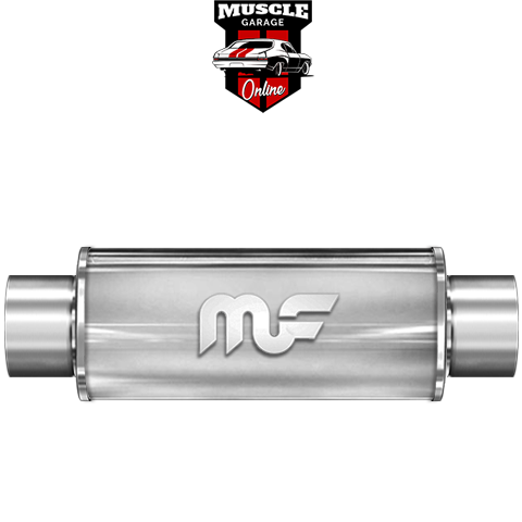 14163 - 4" Inlet/Outlet 6"Round x 14"Long Body - Stainless Steel Magnaflow Muffler