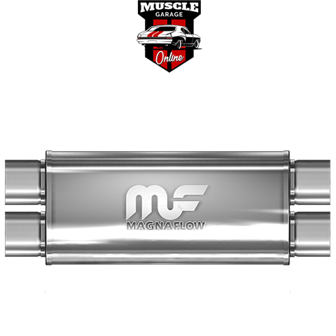14468 - 2.5" Twin Inlet/Outlet 8"x5"x18" Body - Stainless Steel Magnaflow Muffler