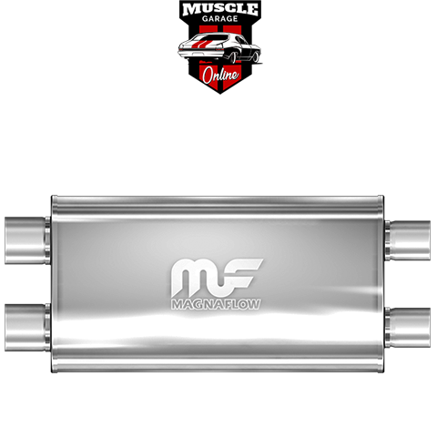 14568 - Twin 2.5"/ Twin 2.5" 11"x5"x22" Body - Stainless Steel Magnaflow Muffler