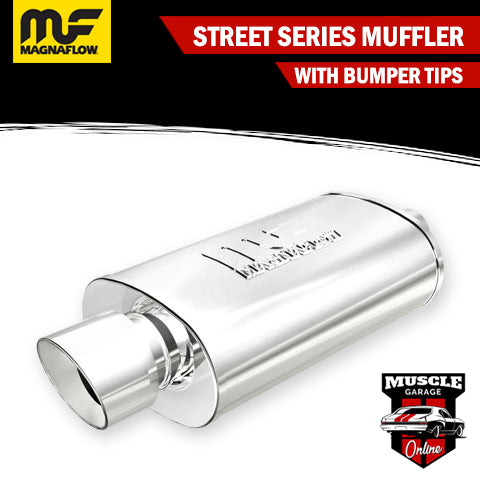 14819 - 3.00" Inlet/ 4" Tip 5"x8" Oval 14" Long - SS Magnaflow Muffler