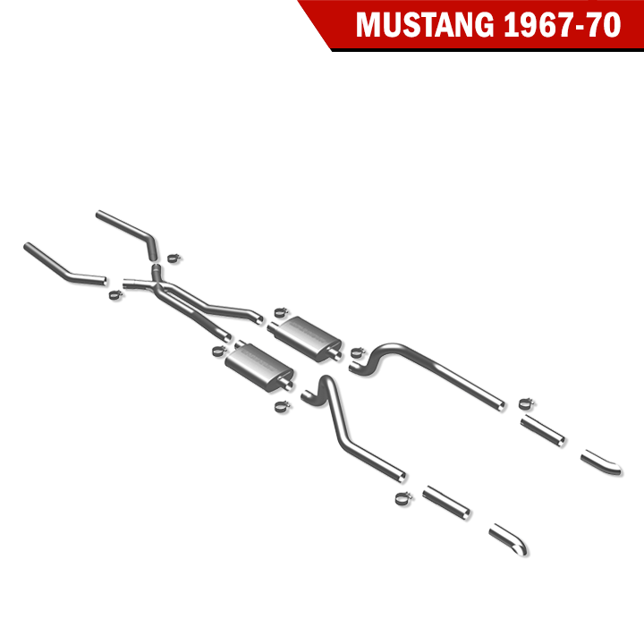 15816 1967-1970 FORD Mustang Magnaflow Crossmember-Back Exhaust System