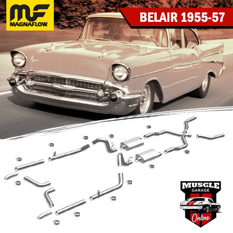 16792 1955-1957 CHEVROLET Belair Magnaflow Crossmember-Back Exhaust System