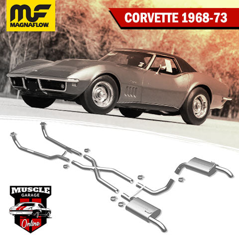 16842 1968-1973 CHEVROLET Corvette Magnaflow Crossmember-Back Exhaust System