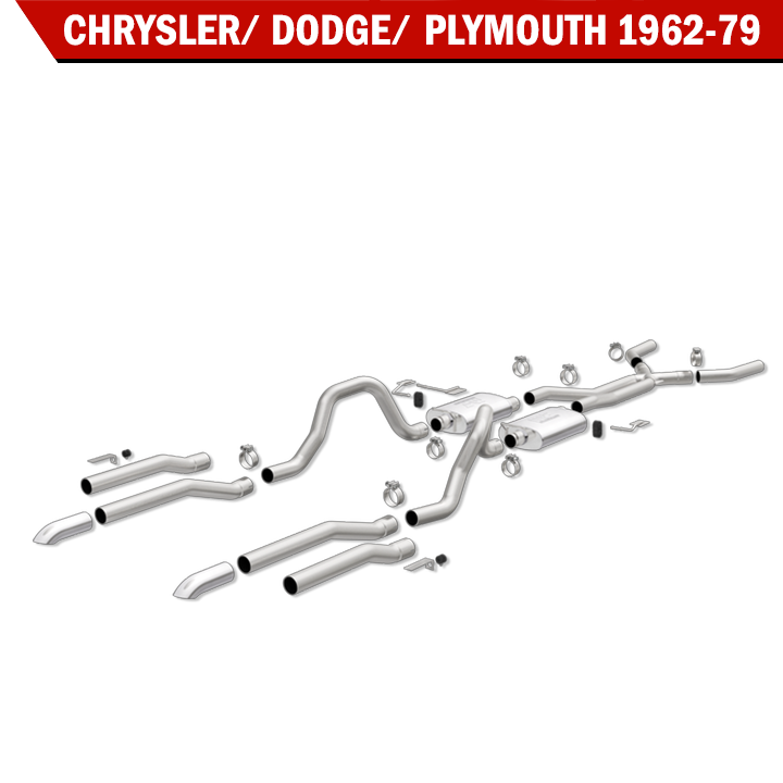 19303 1962-1979 CHRYSLER/ DODGE/ PLYMOUTH Magnaflow Crossmember-Back Exhaust System