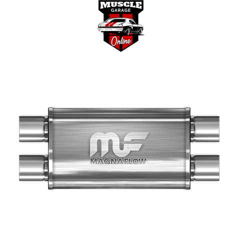 14386 - 2.5" Twin Inlets/Outlets 4"x9"x14" Body - Stainless Steel Magnaflow Muffler