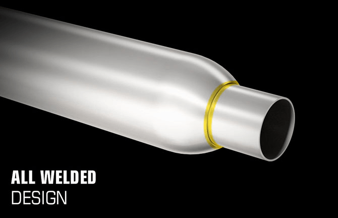 18129 - 3.00" Inlets 4.00" Round 18" Long Magnaflow Hotdog Resonator