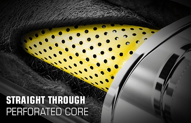 14843 - 2.25" Inlets/ 4" Outlet 6"Round x 14"Long - Stainless Magnaflow Muffler