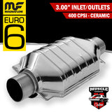 45009 / 445009 3.00" Oval EURO5 Ceramic Core Stainless Steel Magnaflow Catalytic Converter