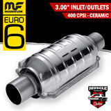 46009 / 448009 3" Round EURO5 Ceramic Core Stainless Steel Magnaflow Catalytic Converter