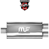 14298 - Single 3"/ Twin 3" 8"x5"x18" Body - Stainless Steel Magnaflow Muffler