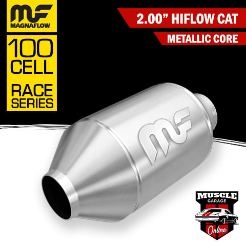 2" 100 Cell HiFlow Metallic Core Stainless Steel Magnaflow Cat Converter Hi Flow