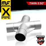 10781 - Twin 2.50" - Twin 2.50" MagnaFlow Stainless Steel X-Pipe  X-Pipe XPipe