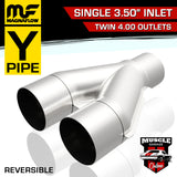 10800 - Single 3.50" - Twin 4.00" MagnaFlow Stainless Steel Y-Pipe YPipe