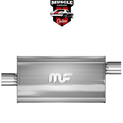 12589 - 3" Inlet/Outlet 11"x5"x22" Body - Stain Stainless Steel Magnaflow Muffler