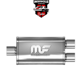 14220 - Single 2.25"/ 2.00" Twin 8"x5"x14" Body - Stainless Steel Magnaflow Muffler