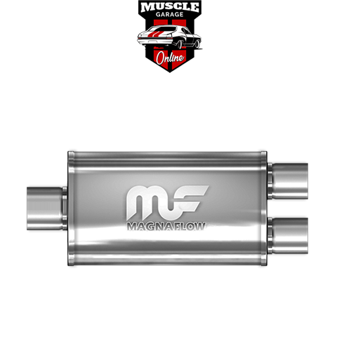 14221 - Single 3"/ 2.5" Twin 8"x5"x14" Body - Stainless Steel Magnaflow Muffler