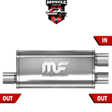 14266 - Single 2.5"/ Twin 2.25" 8"x5"x18" Body - Stainless Steel Magnaflow Muffler