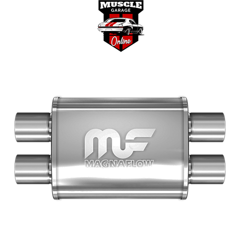 14379 - 2.5" Twin Inlets/Outlets 4"x9"x11" Body - Stainless Steel Magnaflow Muffler