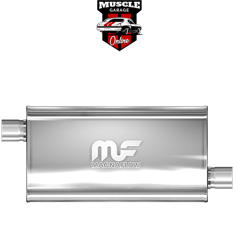 12578 - 3" Inlet/Outlet 11"x5"x22" Body - Satin Stainless Steel Magnaflow Muffler