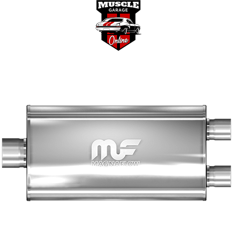 14588 - Single 3"/ Twin 2.5" 11"x5"x22" Body - Stainless Steel Magnaflow Muffler