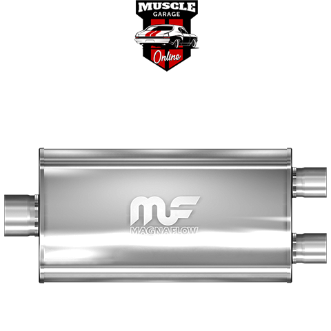 14594 - Single 4"/ Twin 3" 11"x5"x22" Body - Stainless Steel Magnaflow Muffler