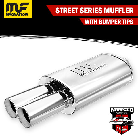 14815 - 2.25" In/ Twin 3" Out 5"x8"x14" Long - Stainless Magnaflow Muffler