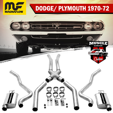 15852 1970-1972 DODGE/ PLYMOUTH Magnaflow Crossmember-Back Exhaust System