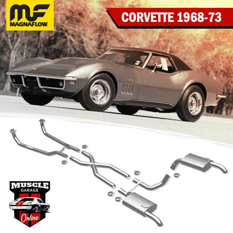 16842 1968-1973 CHEVROLET Corvette Magnaflow Crossmember-Back Exhaust System