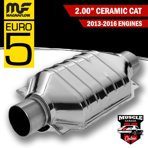 45004 / 445004 2" Oval EURO5 Ceramic Core Stainless Steel Magnaflow Catalytic Converter