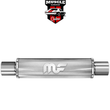 10435 - 2.25" Inlet/Outlet 4"Round x 22"Long Body - Stainless Steel Magnaflow Muffler
