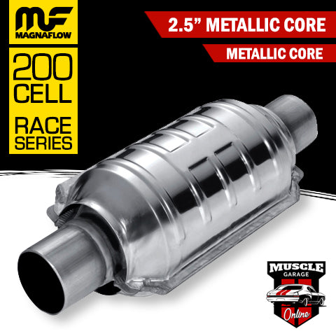 54306M 2.5" Round EURO2 Metallic Core Stainless Steel Magnaflow Catalytic Converter