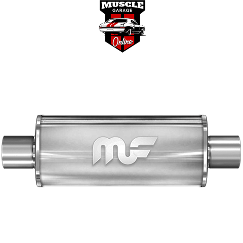 12640 - 2.5" Inlet/Outlet 6"Round x 27"Long Body - Stainless Steel Magnaflow Muffler