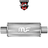 12640 - 2.5" Inlet/Outlet 6"Round x 27"Long Body - Stainless Steel Magnaflow Muffler