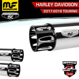 7201204 2017-2019 HARLEY DAVIDSON Touring Deep Cut Series Slip-On Exhaust Muffler Set
