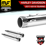 7202301 2017-2019 HARLEY DAVIDSON Touring Knockout Series Slip-On Exhaust Muffler Set