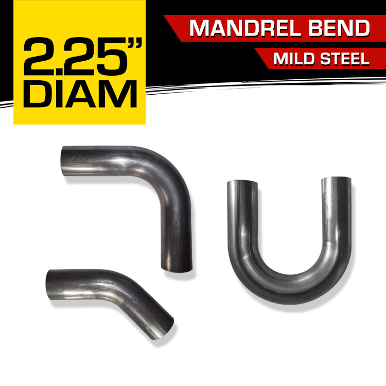 Mandrel Bend 2.25" O.D. (57mm) Mild Steel