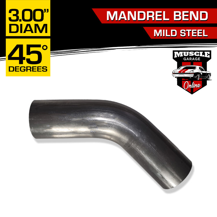 Mandrel Bend 3.00" O.D. (76mm) Mild Steel