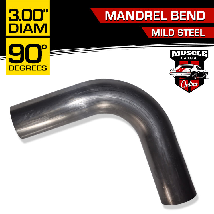 Mandrel Bend 3.00" O.D. (76mm) Mild Steel