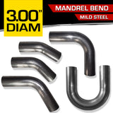 Mandrel Bend 3.00" O.D. (76mm) Mild Steel