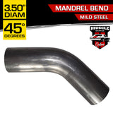 Mandrel Bend 3.50" O.D. (89mm) Mild Steel