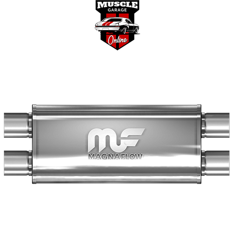 12469 - 3" Twin Inlets/Outlets 8"x5"x18" Body - Stainless Steel Magnaflow Muffler