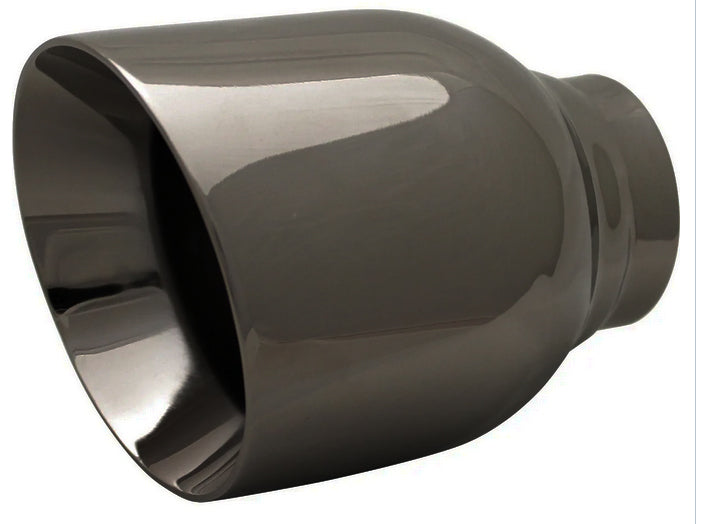 Dual Wall Tips 2.5"Inlet - 4"Outlet Black Chrome